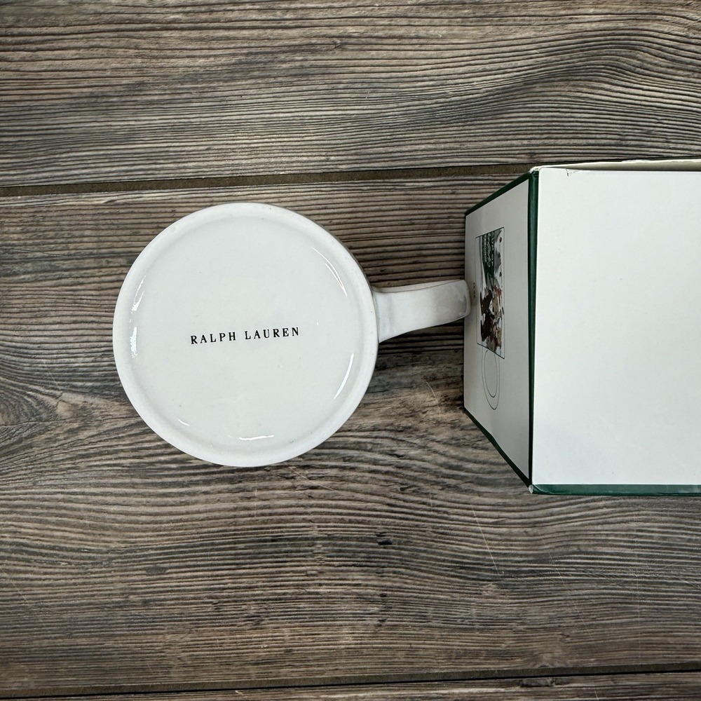 Ralph Lauren Polo Christmas Bear Ralph's Coffee Mug In Box Porcelain White NEW - Picture 5 of 6